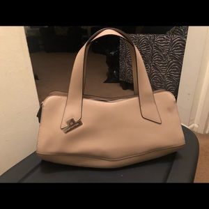 Tan structured handbag